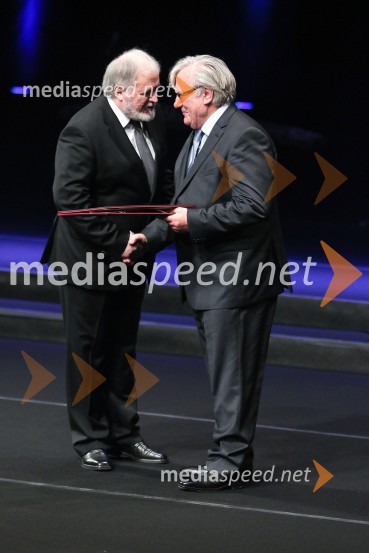 prof. dr. Janez Bogataj, etnolog;  Tone Partljič, pisateljDržavna proslava ob slovenskem kulturnem prazniku in podelitev Prešernovih nagrad