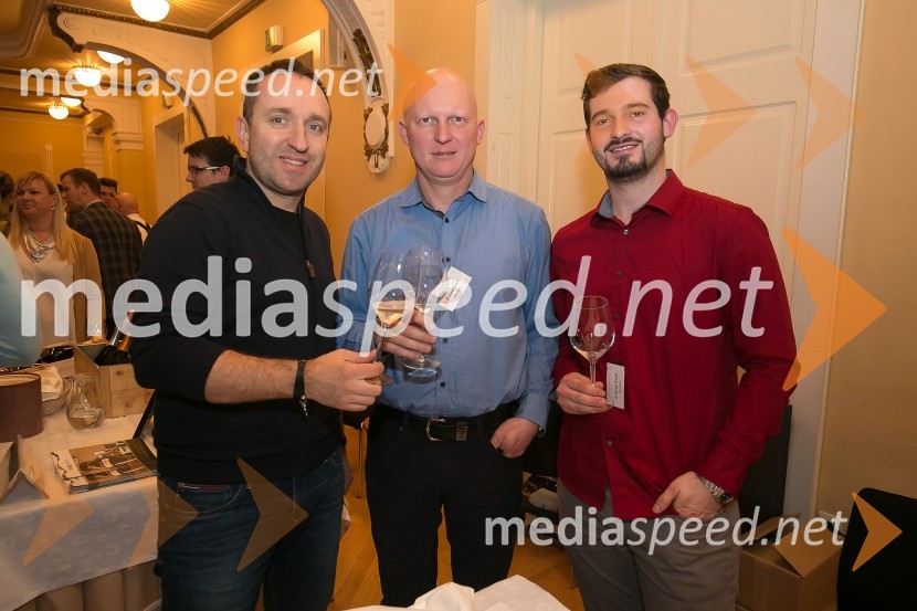  Borut  Cvetko, kreativni direktor Mediaspeed;  Robi  Greif, Vino Greif;  Andraž  Greif, Vina Greif3. Salon penečih vin