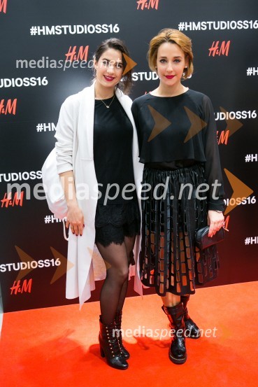  Saša Pavlin Stošić, igralka;  Andrea  Pavlin Stošić, umetnica ličenjaH&M studio S/S 2016, predstavitev kolekcije z znanimi Slovenci