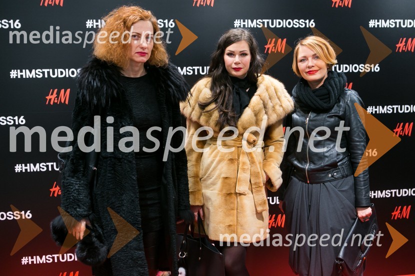  Hermina Kovačič, svetovalka za odnose z javnostmi;  Mateja Štimac, Krznarstvo Eber;  ... H&M studio S/S 2016, predstavitev kolekcije z znanimi Slovenci