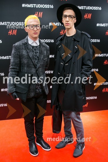  Matjaž Plošinjak, modni oblikovalec;  Eric Maj  Potočnik, modni oblikovalecH&M studio S/S 2016, predstavitev kolekcije z znanimi Slovenci
