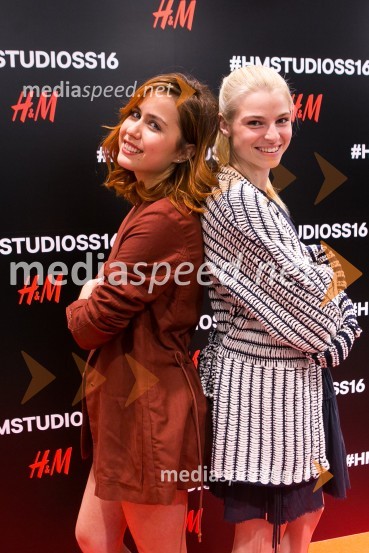  Špela Rogelj, smučarska skakalka;  Demetra Malalan, pevkaH&M studio S/S 2016, predstavitev kolekcije z znanimi Slovenci