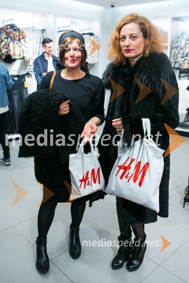  Ksenija Malalan;  Hermina Kovačič, svetovalka za odnose z javnostmiH&M studio S/S 2016, predstavitev kolekcije z znanimi Slovenci