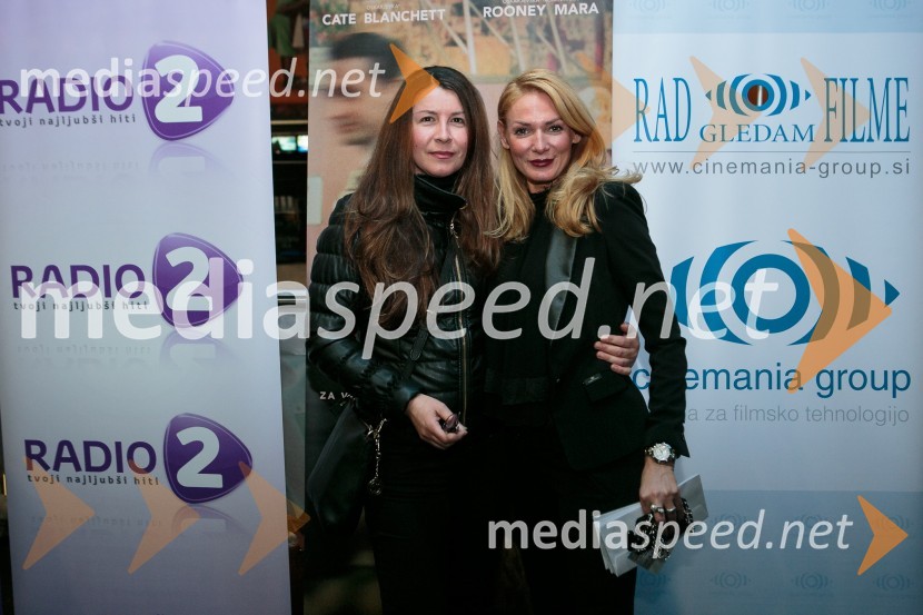  Derviša Murič, izdelovalka violin;  Daniela Živojinovič, Cinemania groupPremiera filma Carol z znanimi Slovenkami