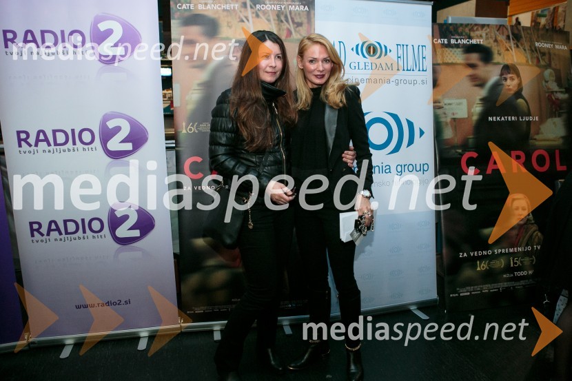  Derviša Murič, izdelovalka violin;  Daniela Živojinovič, Cinemania groupPremiera filma Carol z znanimi Slovenkami