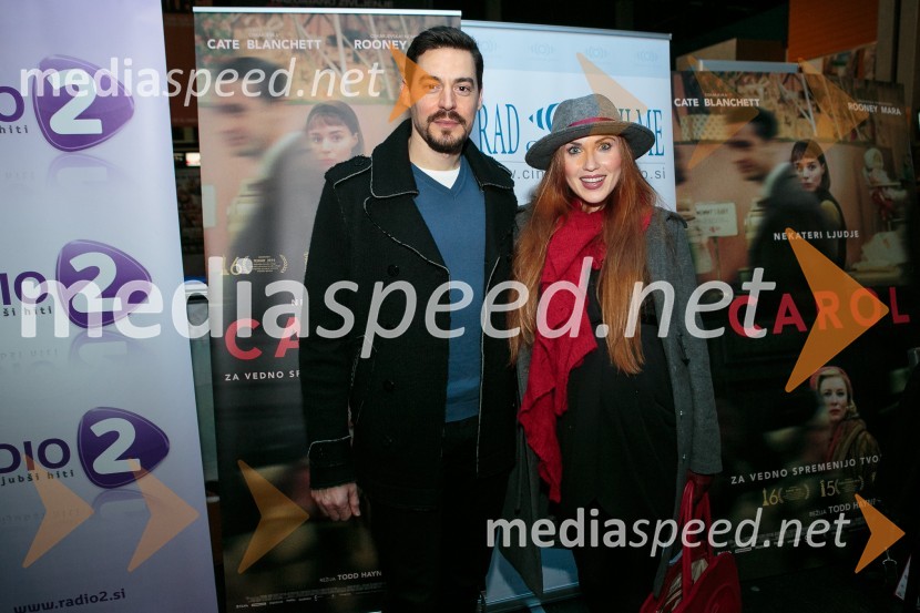  Jure  Matjažič ;  Maja Martina Merljak, igralkaPremiera filma Carol z znanimi Slovenkami