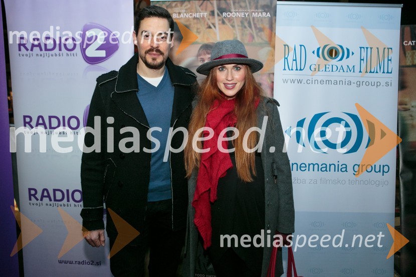  Jure  Matjažič ;  Maja Martina Merljak, igralkaPremiera filma Carol z znanimi Slovenkami