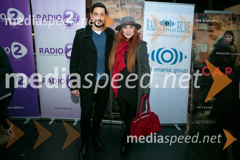  Jure  Matjažič ;  Maja Martina Merljak, igralkaPremiera filma Carol z znanimi Slovenkami
