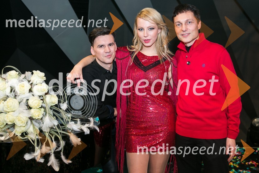  Marjan Hvala, avtor glasbe in aranžmaja zmagovalke EME 2016;  Manuela Brečko - Manuella, pevka, ManuElla;  Leon Oblak, avtor besedila zmagovalke EME 2016EMA 2016: Zmagovalka je ManuElla