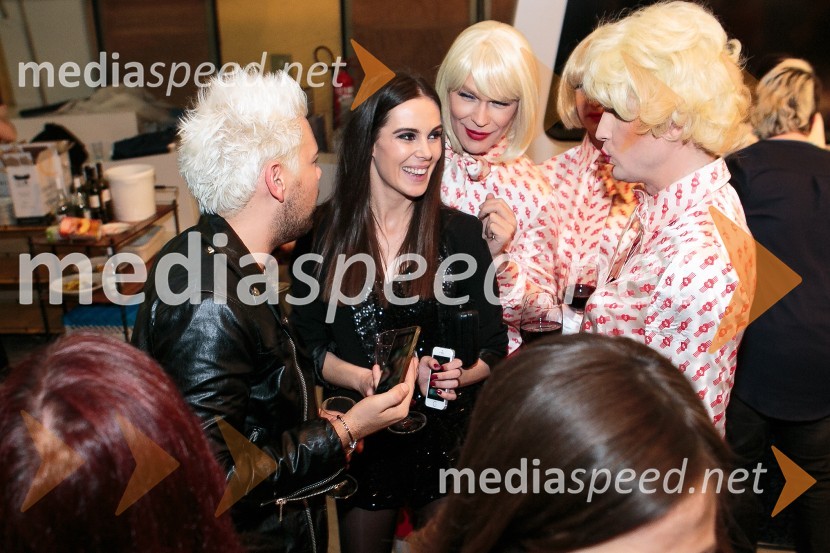  Nejc Simšič, novinar;  Ula  Furlan, igralka, voditeljica;  Damjan Levec-Emperatrizz, član skupine Sestre;  Tomaž Mihelič - Marlenna, član skupine SestreEMA 2016: Zmagovalka je ManuElla