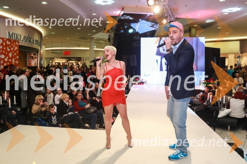  Alja Omladič - Alya, pevka;  Boštjan Čukur, raper, 6 Pack ČukurEuroparkova pomladna modna revija 2016