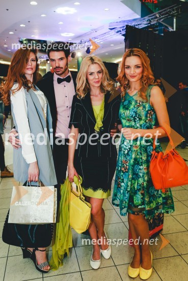  Karin Škufca, manekenka;  Matjaž Kumelj, maneken;  Sabina Remar, manekenka;  Jana  Koteska, manekenkaEuroparkova pomladna modna revija 2016