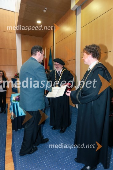  dr. Gregor Žerjav, Fakulteta za kemijo in kemijsko tehnologijo, Univerza v Mariboru; prof. dr. Igor Tičar, rektor, Univerza v Mariboru; prof. dr. Zdravko Kravanja, Fakulteta za kemijo in kemijsko tehnologijo, Univerza v MariboruPromocija doktorjev znanosti UM, marec 2016