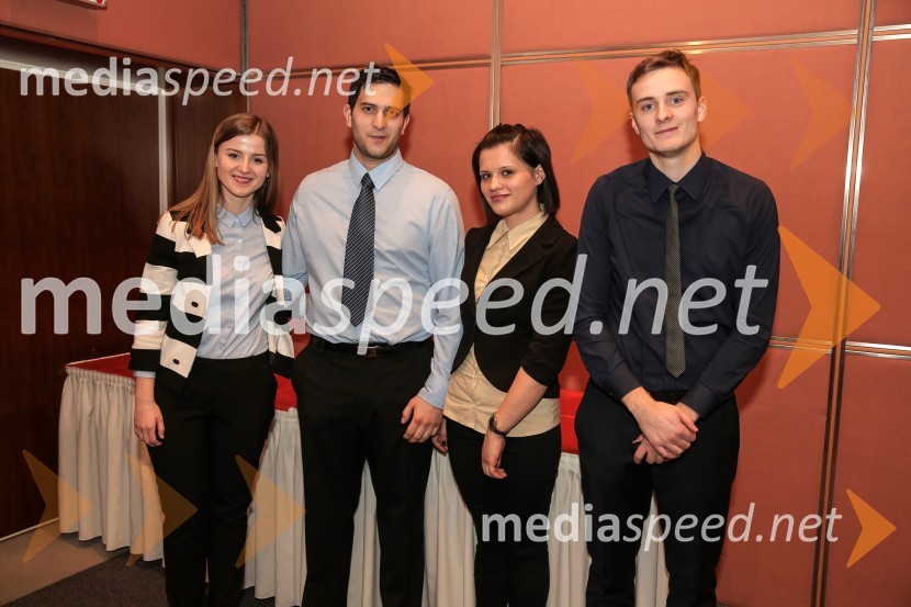  Ana Petkovska;  Aljoša Paurević;  Sara Dimovska;  Mario GarićCFA Institute Research Challenge 2016, lokalni finale