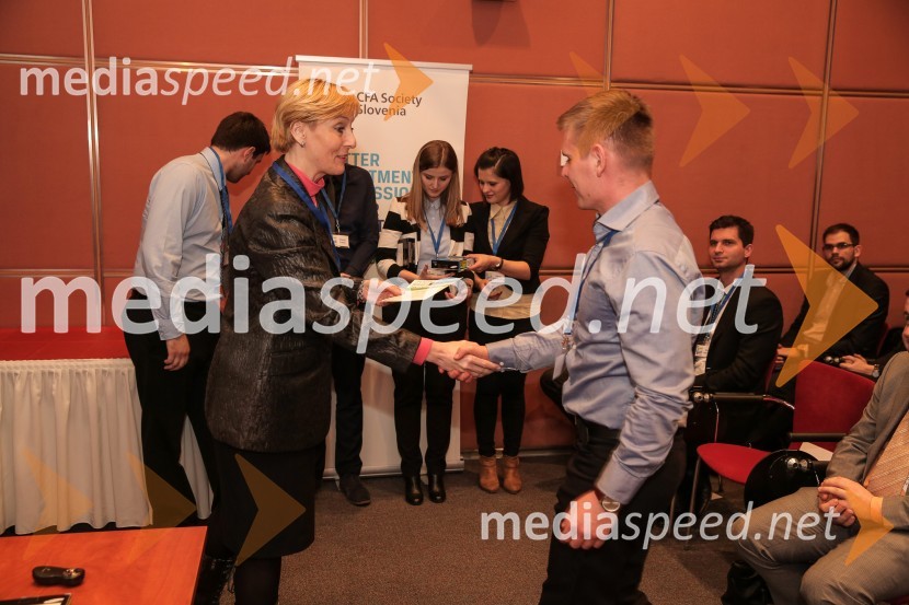 mag. Irena  Vodopivec Jean, viceguvernerka, Banka Slovenije;  Sandi ŽnidaričCFA Institute Research Challenge 2016, lokalni finale