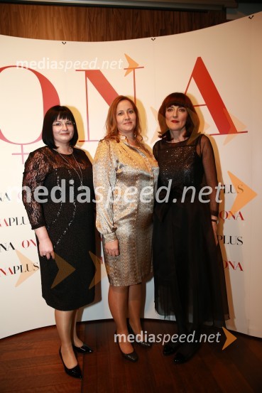  Nataša  Luša, prokuristka, Delo d.d.; mag. Irma Gubanec, predsednica uprave Delo d.d.;  Sabina Obolnar, urednica revij Ona ter OnaplusOna 365 za leto 2015 je Maja Plaz