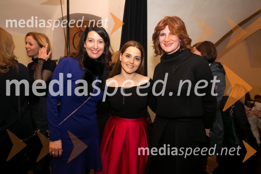  Petra Kancler, novinarka;  Katja Verderber - Katarina Mala, pevka;  Maja Štamol Droljc, modna oblikovalka1. ženska salamiada v Sevnici na dan mučenikov razvajala dame