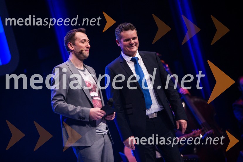  Perica Jerkovič, stand-up komik;  Alen  Šinko, KOVIS proizvodna družba48. podelitev nagrad Gospodarske zbornice Slovenije