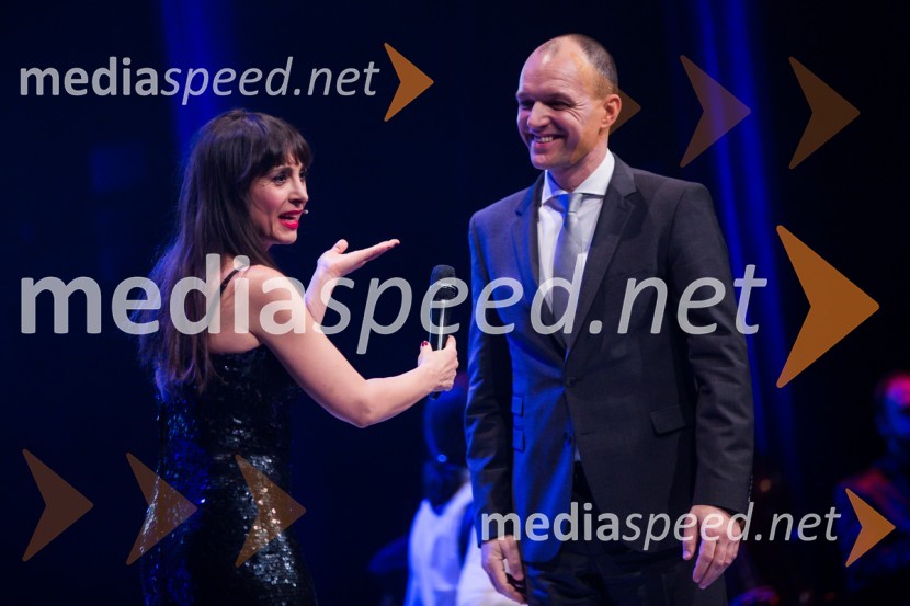  Tina Gorenjak, igralka;  Miran  Rauter, HERMI48. podelitev nagrad Gospodarske zbornice Slovenije