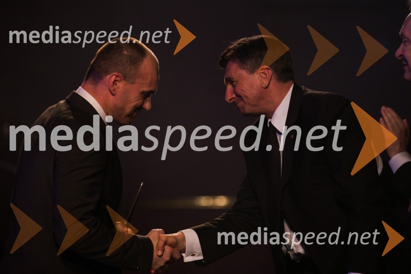  Miran  Rauter, HERMI;  Borut Pahor, predsednik Republike Slovenije48. podelitev nagrad Gospodarske zbornice Slovenije