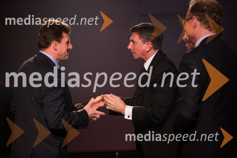  Andrej  Poklič, GKN Driveline Slovenija;  Borut Pahor, predsednik Republike Slovenije48. podelitev nagrad Gospodarske zbornice Slovenije