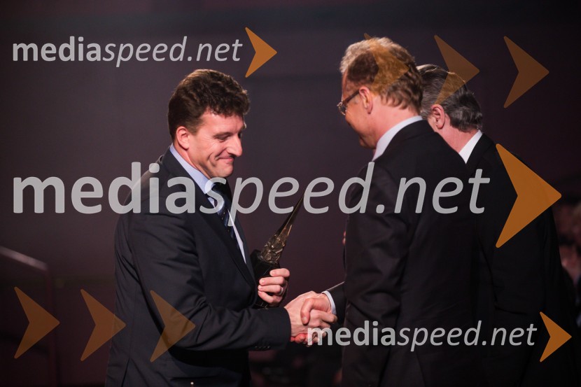  Andrej  Poklič, GKN Driveline Slovenija;  Janez  Škrabec, direktor Riko d.o.o., predsednik Slovensko-ruskega poslovnega sveta, predsednik Lions kluba Ljubljana Iliria48. podelitev nagrad Gospodarske zbornice Slovenije