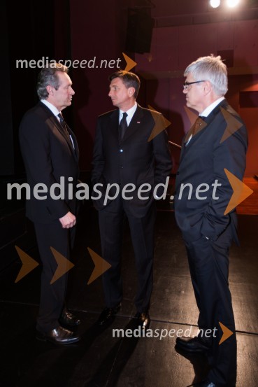  Marjan  Mačkošek, direktor Štore Steel in predsednik GZS;  Borut Pahor, predsednik Republike Slovenije;  Samo Hribar Milič, generalni direktor GZS48. podelitev nagrad Gospodarske zbornice Slovenije