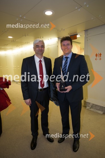  Boris  Podvršnik, župan občine Zreče;  Andrej  Poklič, GKN Driveline Slovenija48. podelitev nagrad Gospodarske zbornice Slovenije