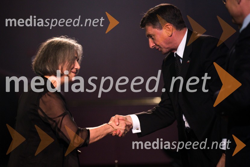 dr. Jožica Rejec, direktorica Domel d.o.o., Železniki;  Borut Pahor, predsednik Republike Slovenije48. podelitev nagrad Gospodarske zbornice Slovenije