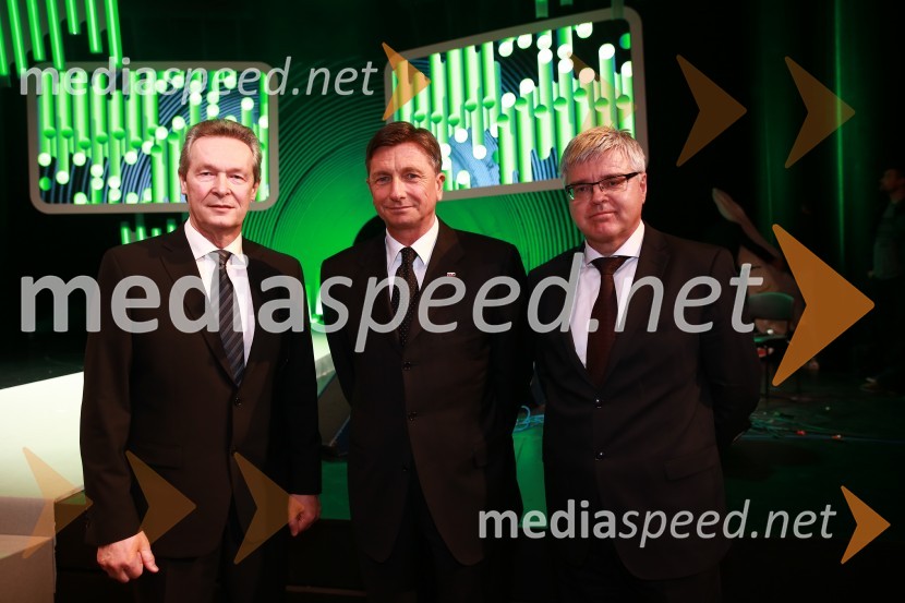  Marjan  Mačkošek, direktor Štore Steel in predsednik GZS;  Borut Pahor, predsednik Republike Slovenije;  Samo Hribar Milič, generalni direktor GZS48. podelitev nagrad Gospodarske zbornice Slovenije