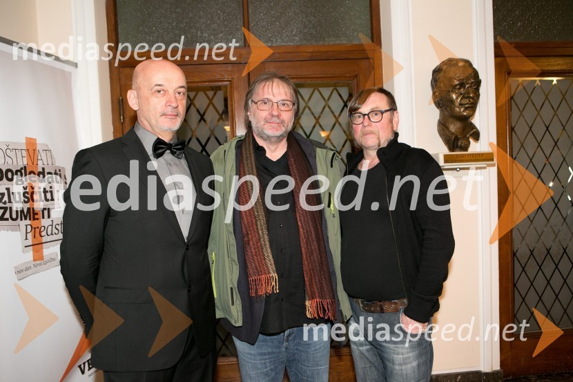 dr. Borut Smrekar, svetovalec uprave SLG Celje;  Vinko Möderndorfer, režiser;  Bojan Umek, igralecDnevi komedije 2016, zaključek festivala