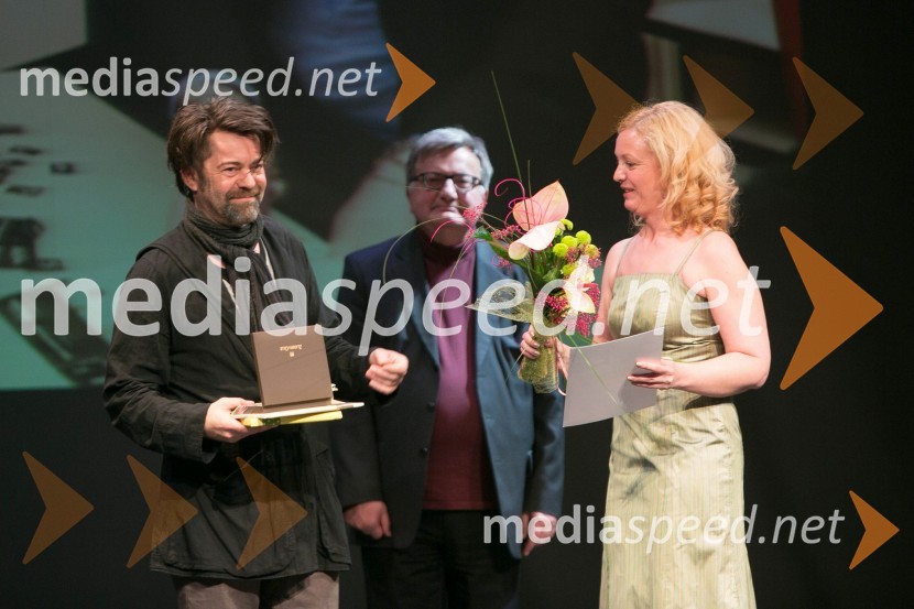  Sandy Lopičić, režiser;  Slavko Pezdir, kritik; mag. Tina Kosi, upravnica SLG CeljeDnevi komedije 2016, zaključek festivala