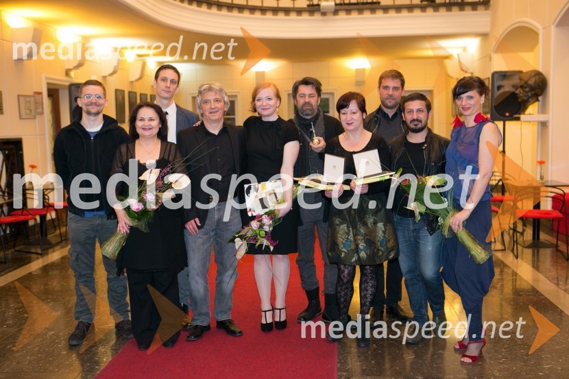  ... ;  ... ;  Jurij Drevenšek, igralec;  Iztok Mlakar, igralec;  ... ;  Sandy Lopičić, režiser;  Diana Koloini, umetniška direktorica, Drama SNG Maribor;  ... ;  ... ;  ... Dnevi komedije 2016, zaključek festivala