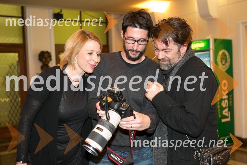  Tatjana Doma, dramaturginja, SLG Celje;  Jaka Babnik, fotograf;  Sandy Lopičić, režiserDnevi komedije 2016, zaključek festivala