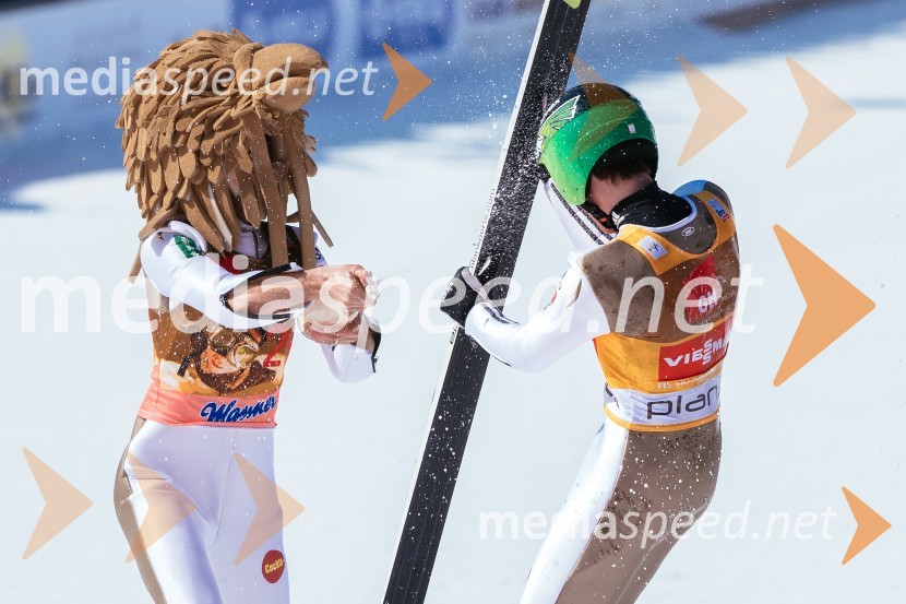  Robert Kranjec, smučarski skakalec;  Peter  Prevc, smučarski skakalecPlanica 2016, nedelja, posamična tekma