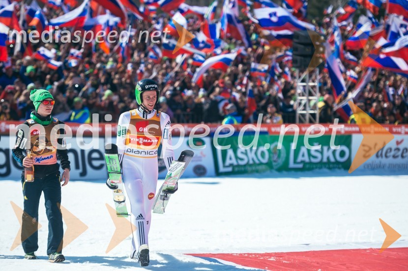  Anže Lanišek, smučarski skakalec;  Peter  Prevc, smučarski skakalecPlanica 2016, nedelja, posamična tekma