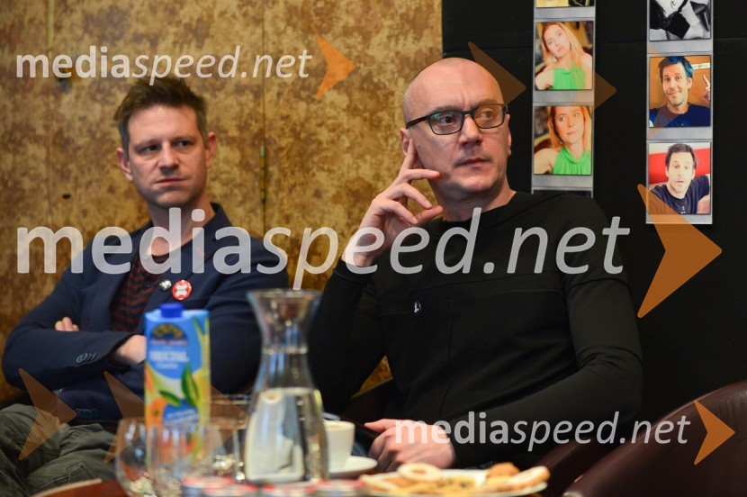  Tibor Mihelič Syed, direktor, Slovensko mladinsko gledališče;  Goran Injac, umetniški vodja, Slovensko mladinsko gledališčeButnskala, novinarska konferenca pred premiero predstave