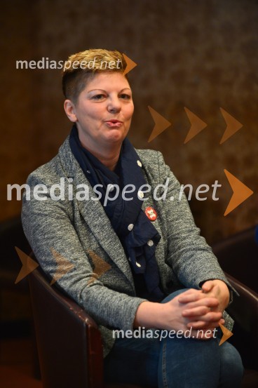 Mirjam Drnovšček, direktorica Prešernovega gledališča KranjButnskala, novinarska konferenca pred premiero predstave