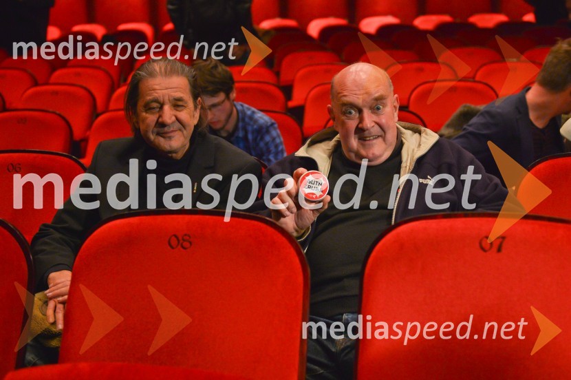  Emil  Filipčič, režiser;  Marko  Derganc, igralec in pisateljButnskala, novinarska konferenca pred premiero predstave