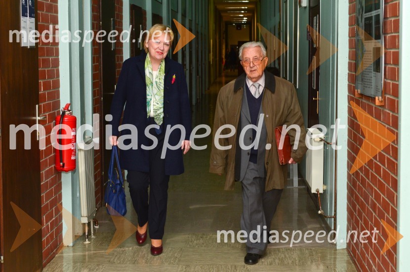 prof. dr. Lučka Lorber, prorektorica za kakovost, Univerza v Mariboru; dr. Borut Belec, geograf, zaslužni profesor UM85-letnica zaslužnega profesorja dr. Boruta Belca