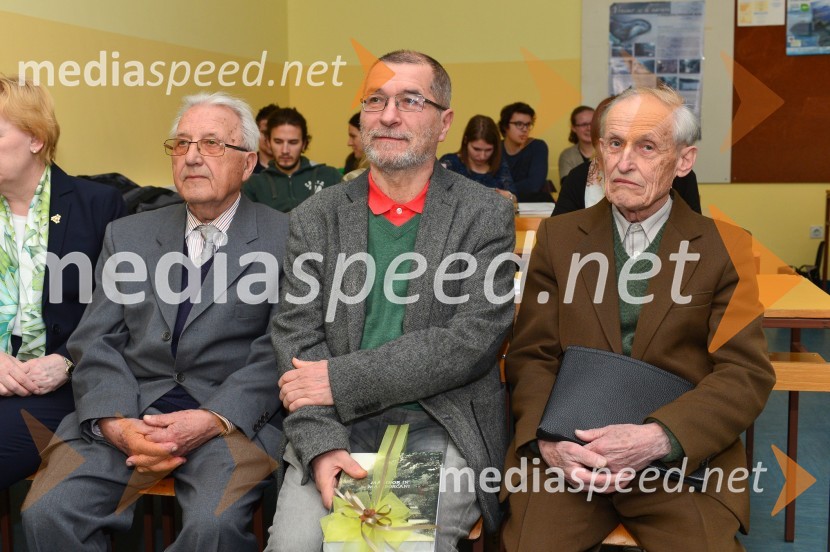 dr. Borut Belec, geograf, zaslužni profesor UM; prof. dr. Božidar Kante, dekan, Filozofska fakulteta, Univerza v Mariboru; dr. Božidar Kert, geograf85-letnica zaslužnega profesorja dr. Boruta Belca