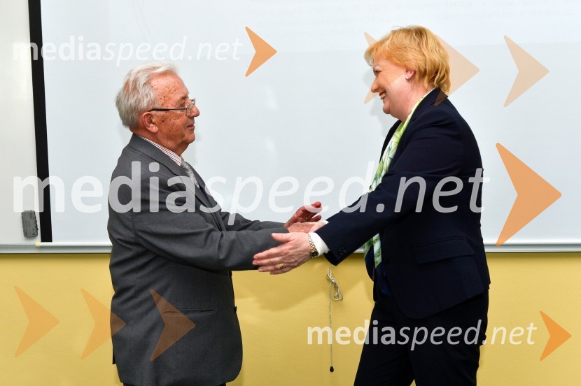 dr. Borut Belec, geograf, zaslužni profesor UM; prof. dr. Lučka Lorber, prorektorica za kakovost, Univerza v Mariboru85-letnica zaslužnega profesorja dr. Boruta Belca