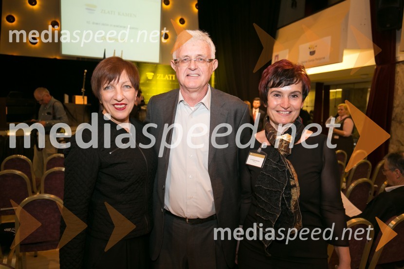  Viktorija  Potočnik, direktorica Pionirskega doma; dr. Pavel Gantar, politik; dr. Danijela  Brečko, Planet GV, prokuristkaZlati kamen 2016, podelitev priznanj