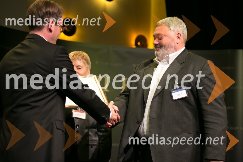 mag. Klemen Potisek, državni sekretar, Ministrstvo za infrastrukturo ;  Toni Dragar, župan, občina DomžaleZlati kamen 2016, podelitev priznanj