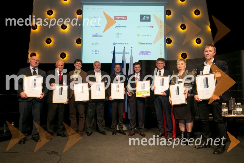  Miran Senčar, župan, Mestna občina Ptuj;  Franc Mužič, župan, Občina Brda; mag. Borut Sajovic, župan občine Tržič;  Toni Dragar, župan, občina Domžale;  Matej Arčon, župan, Občina Nova Gorica;  Dejan Crnek, podžupan, Mestna občina Ljubljana, Lista Zorana Jankovića, predsednik športnega društva Narodni dom;  Janko Kos, župan občine Žalec;  Mojca Čemas Stjepanovič, županja občine Črnomlje;  Stanislav Rojko, župan, občina Gornja RadgonaZlati kamen 2016, podelitev priznanj