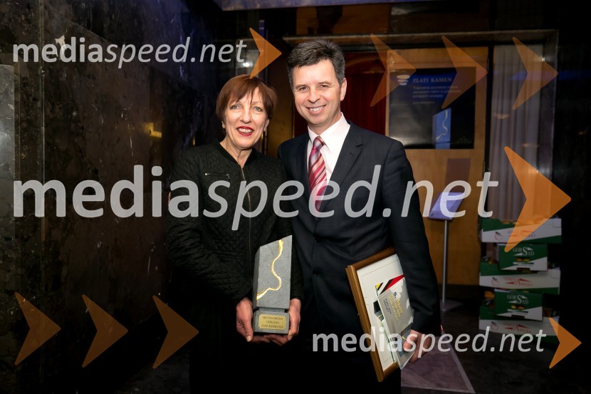  Viktorija  Potočnik, direktorica Pionirskega doma;  Dejan Crnek, podžupan, Mestna občina Ljubljana, Lista Zorana Jankovića, predsednik športnega društva Narodni domZlati kamen 2016, podelitev priznanj