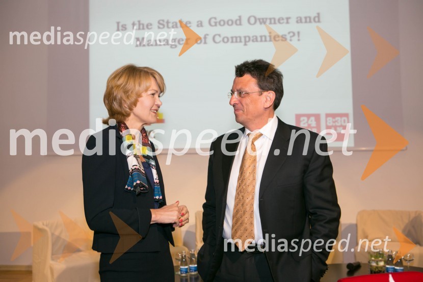  Nevenka Črešnar Pergar, lastnica in direktorica podjetja NP Consulting; dr. Imre Balogh, glavni izvršni direktor DUTBAmCham Poslovni zajtrk in AmCham Fokus: korporativno upravljanje državnih in zasebnih družb