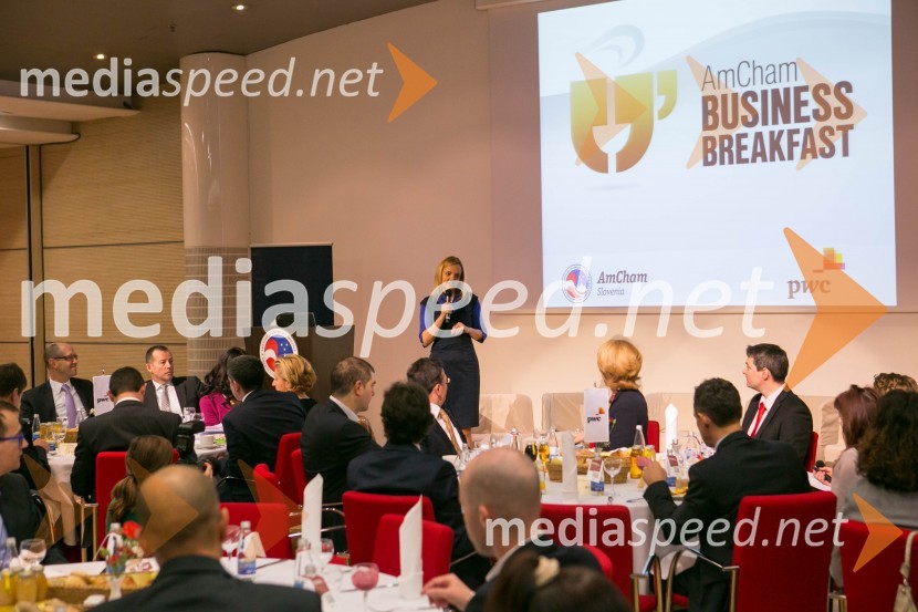  Ajša Vodnik, izvršna direktorica AmCham (Ameriška gospodarska zbornica)AmCham Poslovni zajtrk in AmCham Fokus: korporativno upravljanje državnih in zasebnih družb