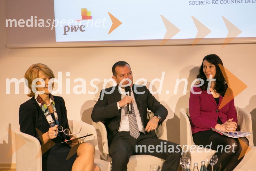  Nevenka Črešnar Pergar, lastnica in direktorica podjetja NP Consulting;  Enzo Smrekar, višji izvršni direktor in član uprave Droga Kolinska d.d., predsednik Smučarske zveze Slovenije;  Anja Strojin Štampar, članice uprave SDHAmCham Poslovni zajtrk in AmCham Fokus: korporativno upravljanje državnih in zasebnih družb