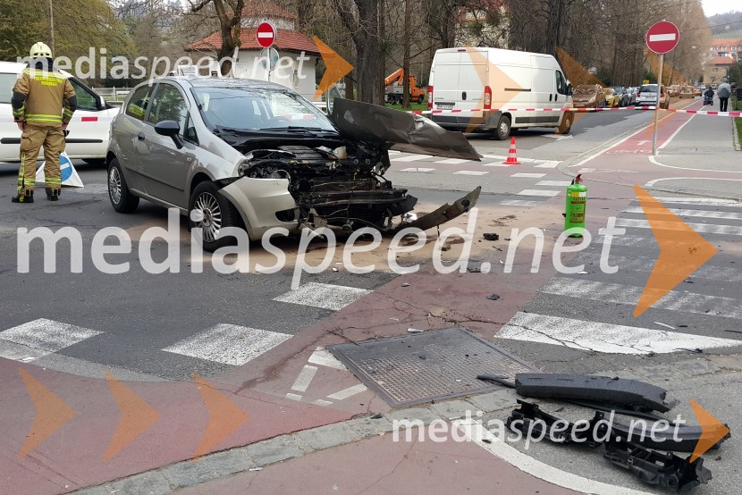 Prometna nesreča, križišče Maistrove ulice ter Ulice heroja StanetaPrometna nesreča v Mariboru